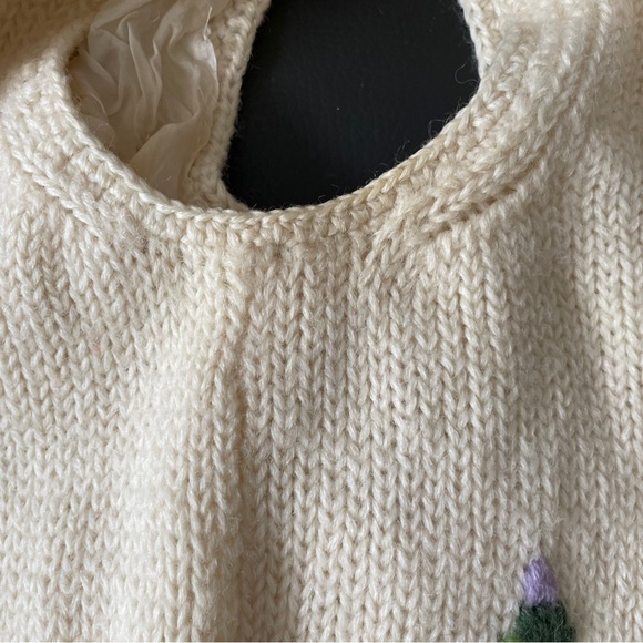 VTG 50s Cyn Les Vest Sz 40 Chest 34” Lined Wool 3D Embroidered Flowers Hong Kong - Picture 8 of 14